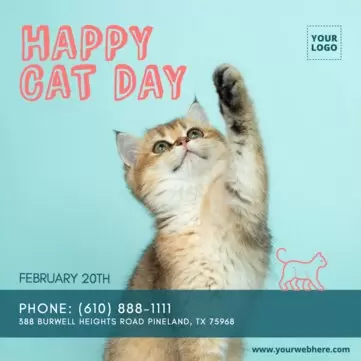 Edite um template de Dia do Gato