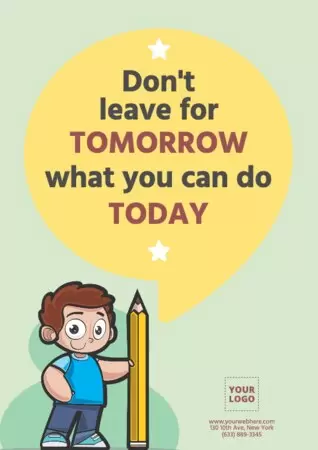 Edit a encouraging poster for students