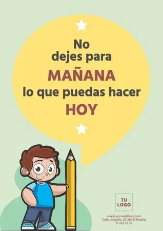 Edita un cartel de motivación para estudiantes