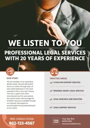Edit a law office flyer