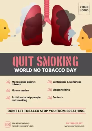 Modifier une affiche pour la Journée sans tabac