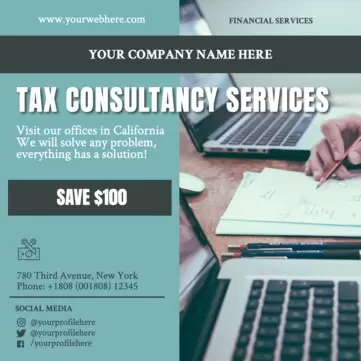 Edytuj ulotkę dotyczącą usług przygotowania podatku