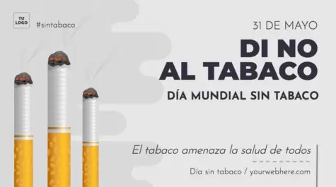 Edita un diseño del Día del Tabaquismo