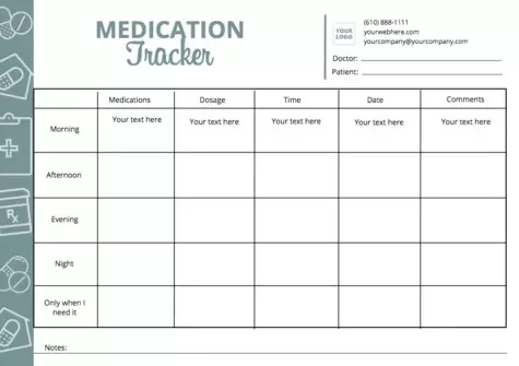 Modifica una tabella dei farmaci da assumere