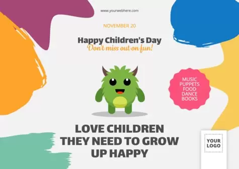 Publicar um pôster do Dia das Crianças