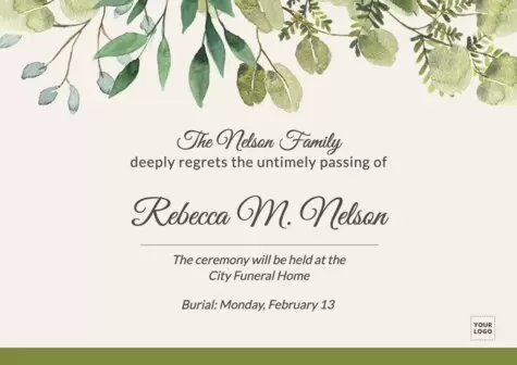 Eine Nachrufkarte bearbeiten