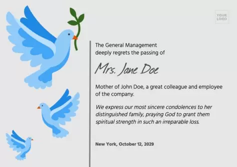 Eine Nachrufkarte bearbeiten