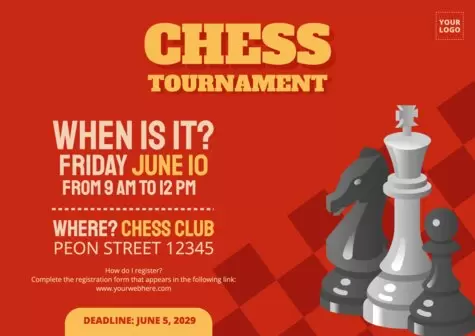 Editar um anúncio para torneios de xadrez