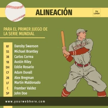 Edita un diseño de béisbol