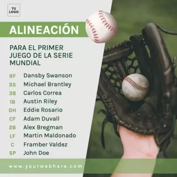 Edita un diseño de béisbol