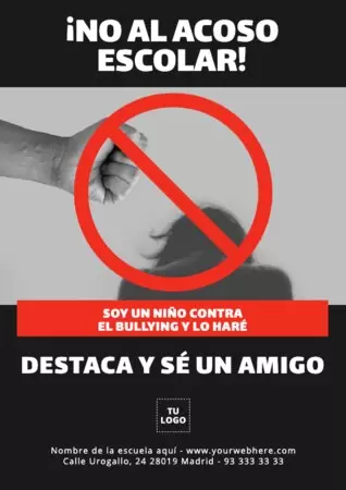 Edita un cartel anti bullying