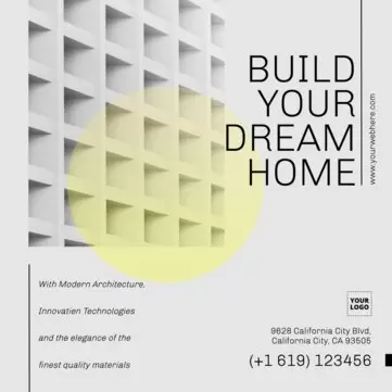 Bearbeite eine Plakat für ein Architekturbüro