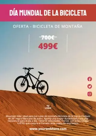 Edita un póster de bicicletas