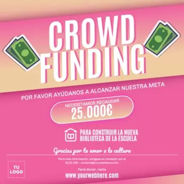 Edita un banner para campañas de crowdfunding