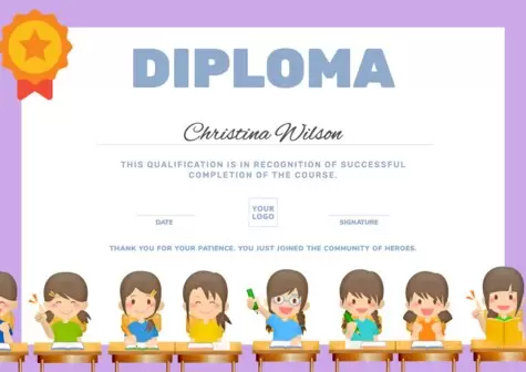 Modifica un diploma per bambini
