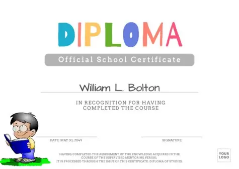 Edita un diploma per nens