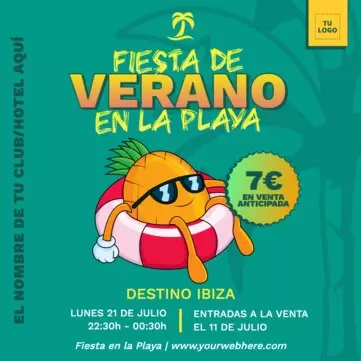 Edita un anuncio de Fiesta en la Playa