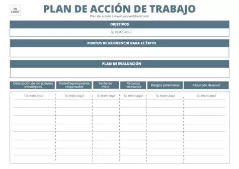 Edita una plantilla plan de acción