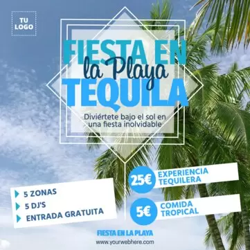 Edita un anuncio de Fiesta en la Playa