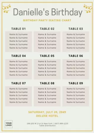 Edit a seating chart template