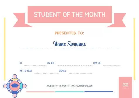 Edit a student of the month design