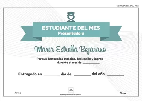 Edita una plantilla del estudiante del mes