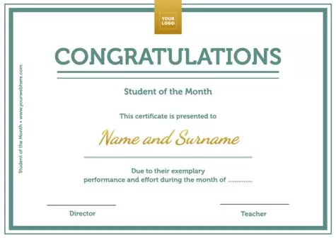 Edit a student of the month design