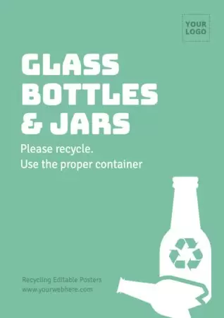 Bearbeite ein Recycling Poster