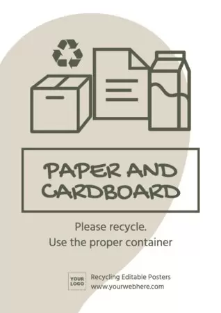 Modifier une affiche de recyclage