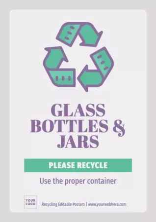 Edite um pôster sobre reciclagem