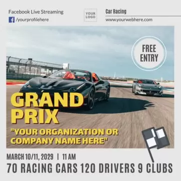 Edit a car racing flyer