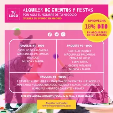 Edita un flyer de Pintar Caras