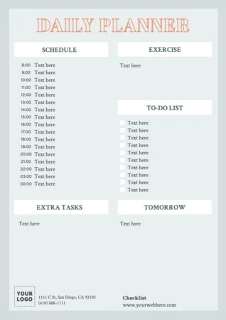 Modifica un planner giornaliero