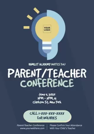 Edit a parent teacher conference flyer