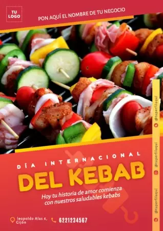 Edita una plantilla del Día del Kebab