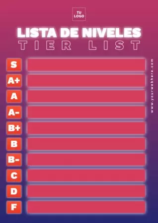 Edita una Tier List personalizada