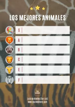 Edita una Tier List personalizada