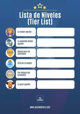 Edita una Tier List personalizada