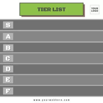 Modifier un modèle vierge de Tier List