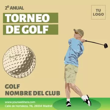 Edita un diseño sobre golf