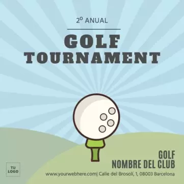 Edita un diseño sobre golf