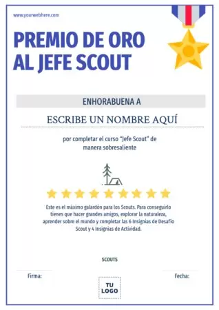Edita un folleto para grupos Scout