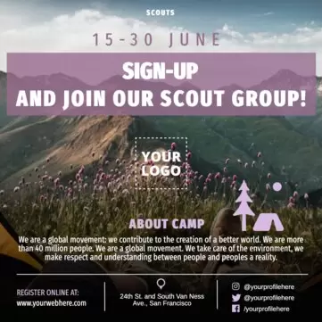 Modifica un poster di reclutamento scout