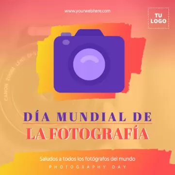 Edita un diseño del Día Mundial del Fotógrafo