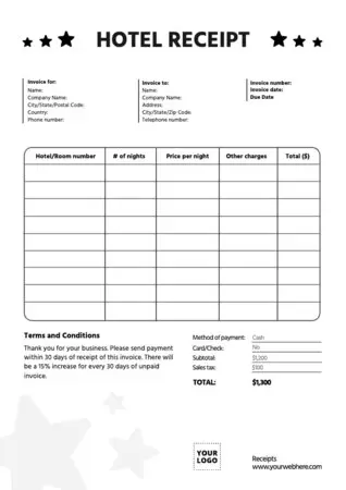 Edit a receipt sample