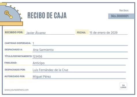 Edita una plantilla de recibo