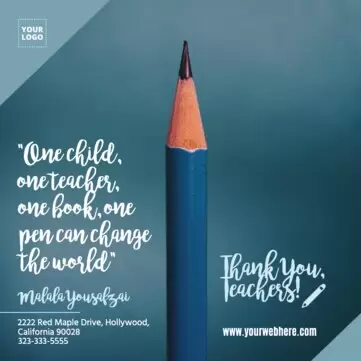 Edit designs with short inspirational teacher quotes