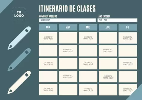 Crear un horario escolar