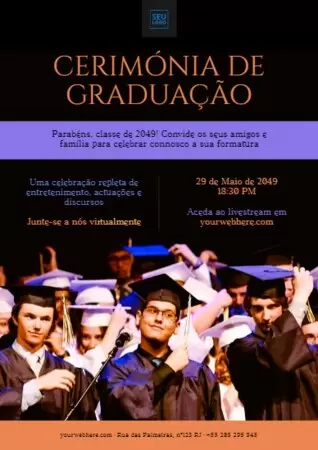 Edite um design para colação de grau