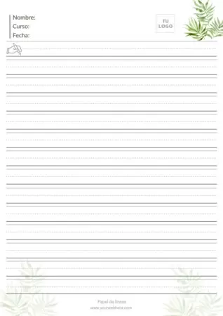 Edita una hoja de rayas para imprimir